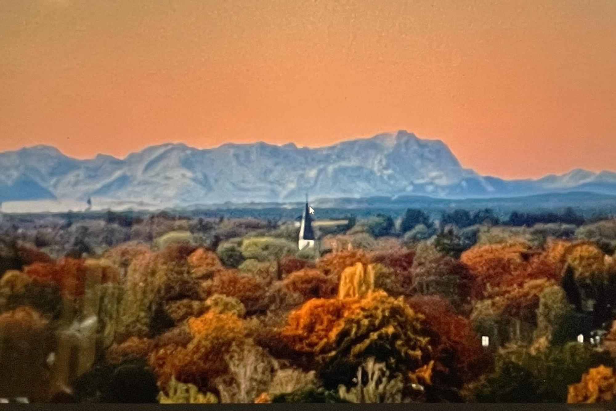 Alpen-Panorama Suite - Einzigartige Privatsuite Hoch Ueber Muenchen, 12Tes Og, Alpenblick, Loggia, Whirlpool, 15 Minuten Zum Zentrum, Ruhe Und Erholung In Der Stadt Muenchen Fuer Privat Und Geschaeftlich Reisende Exterior foto